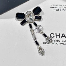 Chanel 샤넬 23b 리본 큐빅 브로치