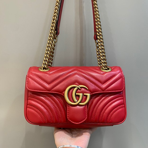 구찌 마몬트 마틀라세 미니 숄더백 446744 / 22CM