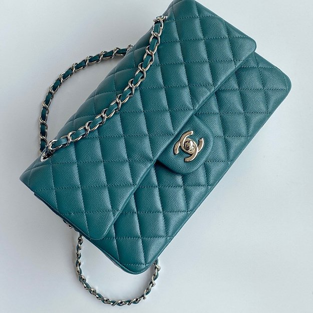 샤넬 CF 클래식 캐비어스킨 플랩백 25cm