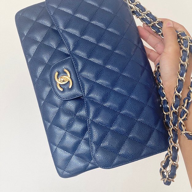 샤넬 CF 클래식 캐비어스킨 플랩백 30cm