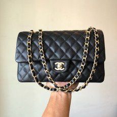 샤넬 CF 클래식 캐비어스킨 플랩백 25cm