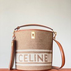 셀린느 스트라이프 패브릭 16 버킷백 23CM