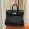 에르메스 악어 레더 버킨 25cm