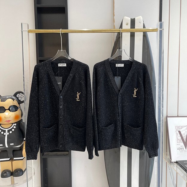 생로랑 니트 가디건