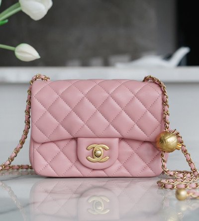 샤넬 23k 골드볼 미니 플랩백 18cm