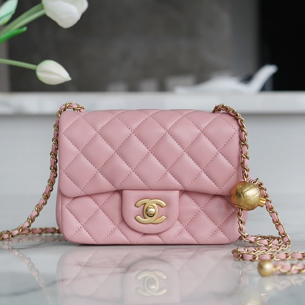 샤넬 23k 골드볼 미니 플랩백 18cm