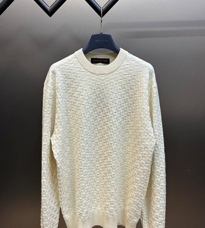 루이비통 바둑판 체크 라운드 니트