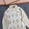 미우미우 아가일 체크 캐시미어 니트 여성용
